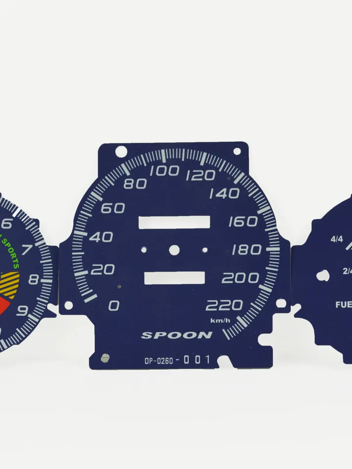 Gauge Faces Overlay kit Spoon style for Honda Civic Ek VTI / SI