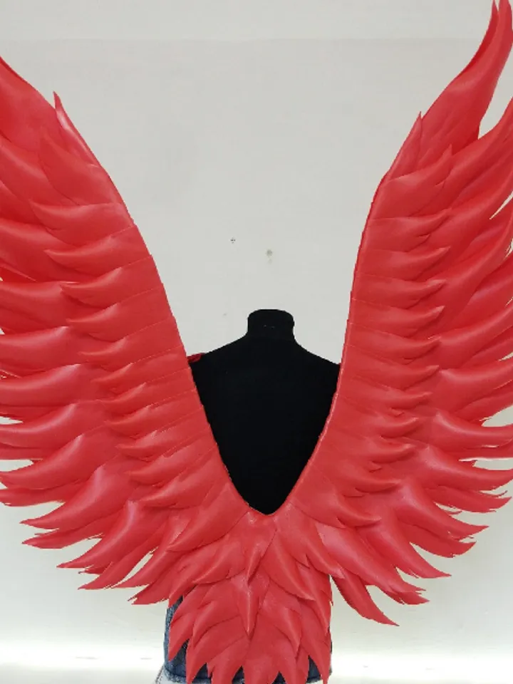 Red angel wings adult, angel wings costume, wings cosplay, Lucifer wings Large red angel wings, red wings party