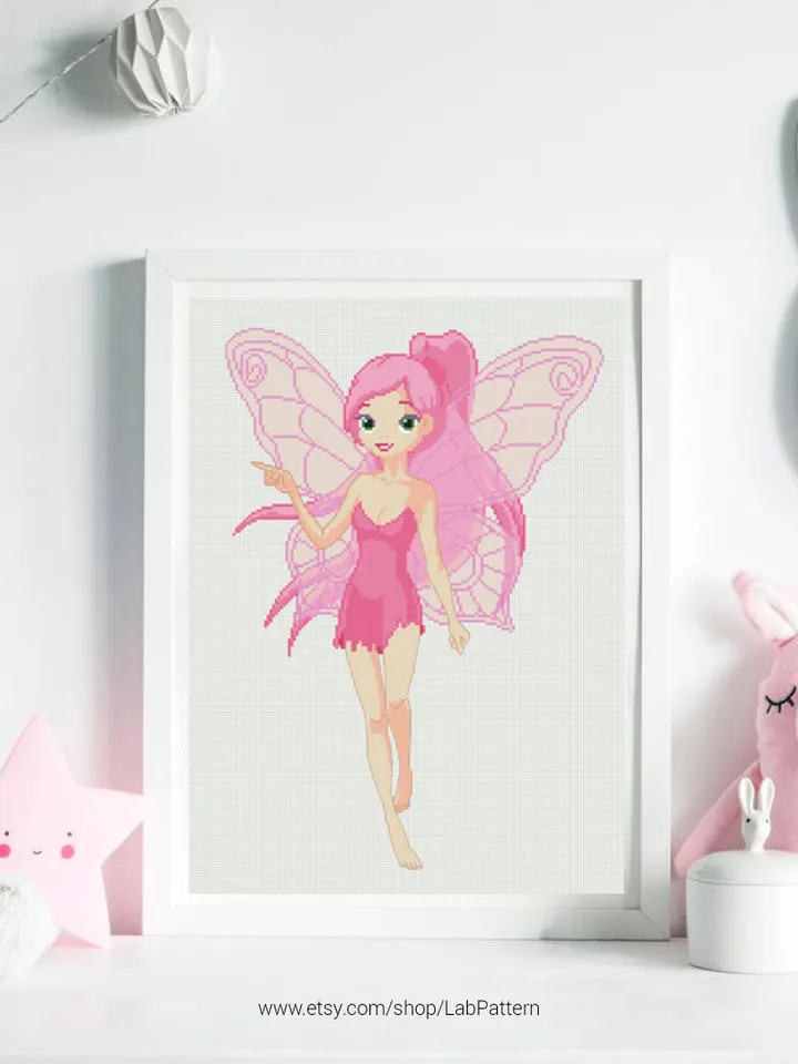 Charm Fairy Cross stitch pattern | Embroidery Pattern | Instant Download | Embroidery Designs