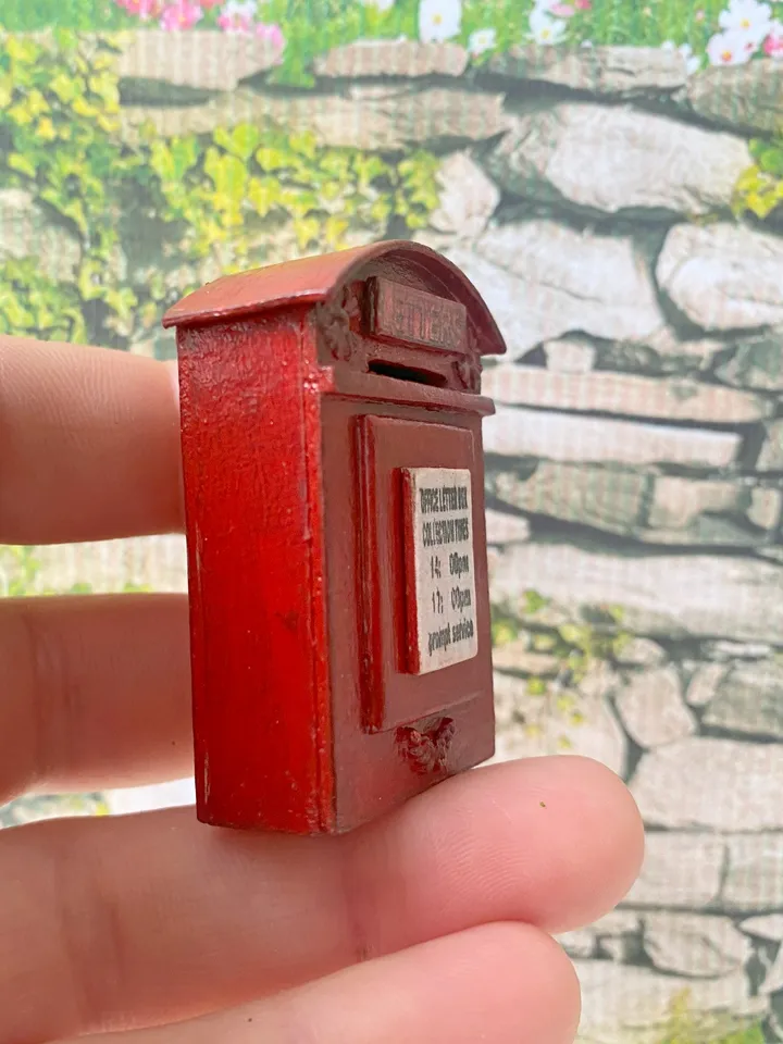 Miniature mailbox. Dollhouse miniature. Puppet miniature. 1:12.