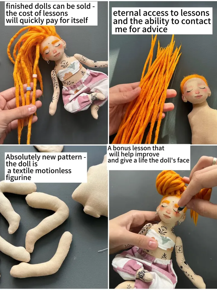 PDF sewing pattern How to make Yoga Lady with locks Eng