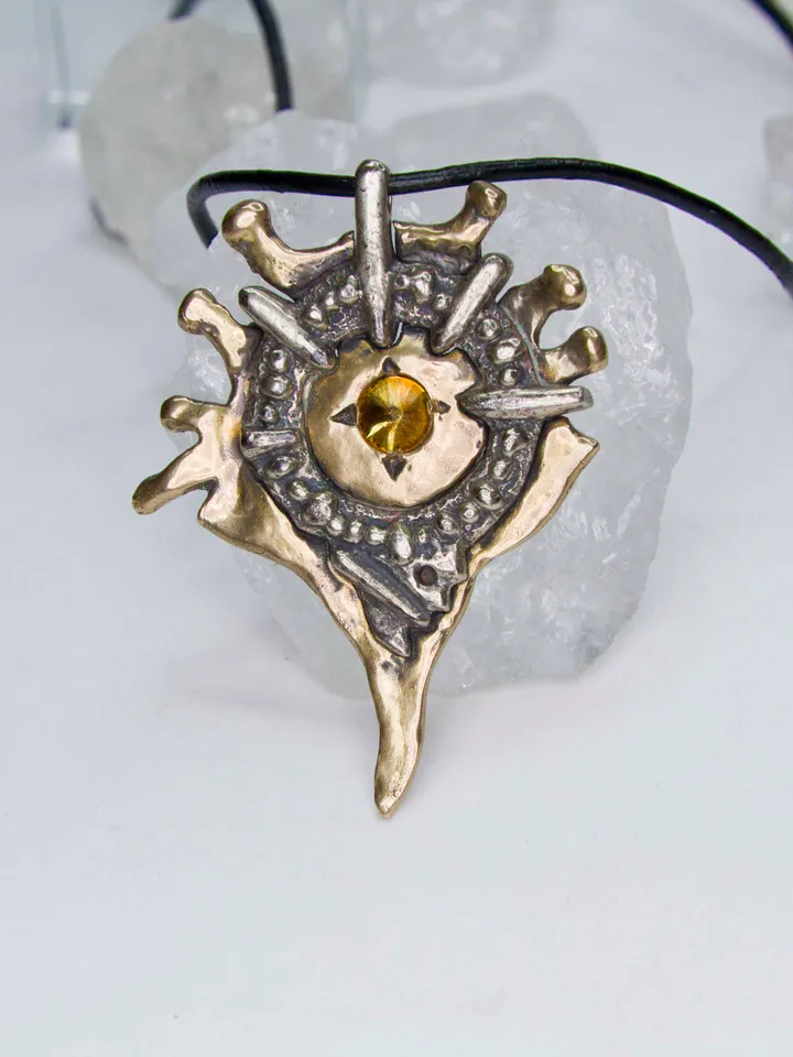 Amulet of Hellfire based on the magic of the world of Diablo / Gamer cosplay / diablo jewelry