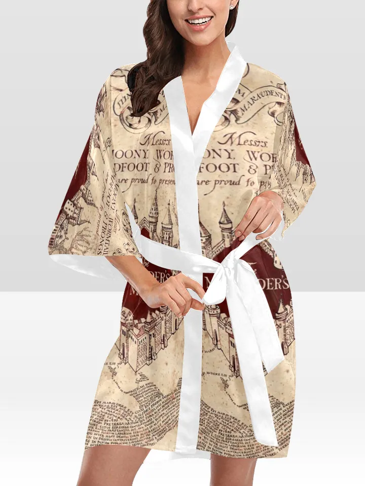 Marauders Map Harry Potter Kimono Robe