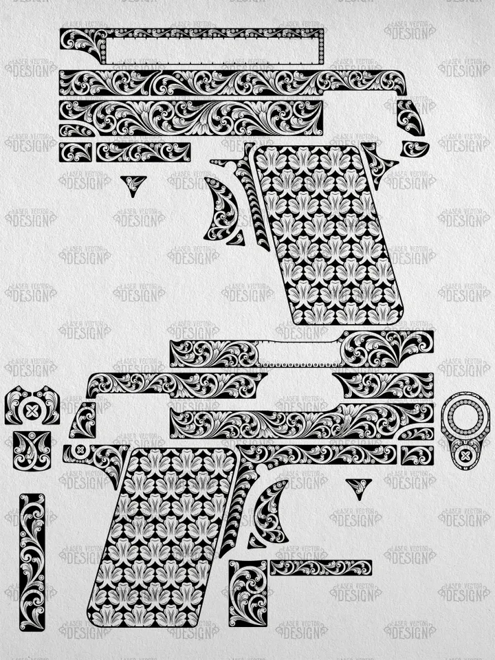 VECTOR DESIGN Colt Automatic Caliber 25 Scrollwork