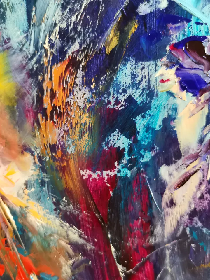 Abstract Life Fate People Angel Girl Art Original Oil Painting Artist Svinar Oksana