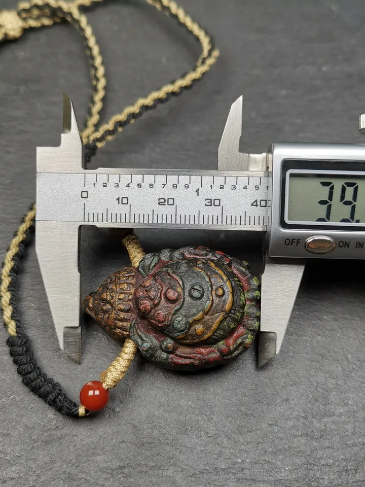 Gandhanra Old Tibetan Tsa Tsa Amulet, Scorpion Guru of Padmasambhava, Scorpion Terma Amulet of Wrathful Kila Transmission