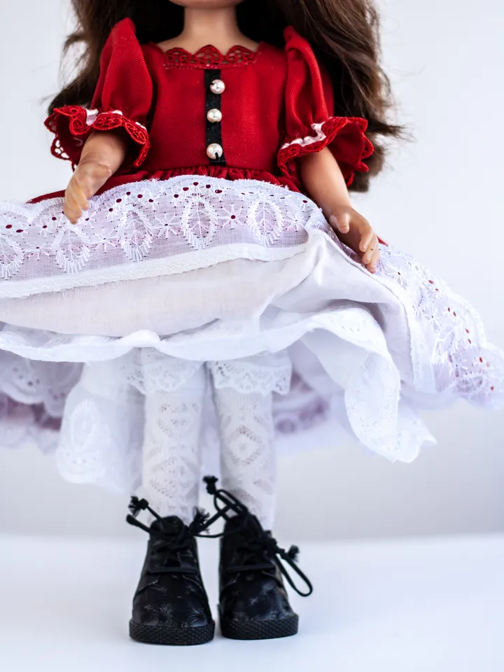 Paola Reina dress, shoes, hat, underwear, Paola Reina clothes, 13 inch doll clothes, 32 cm doll clothes, Doll fashion