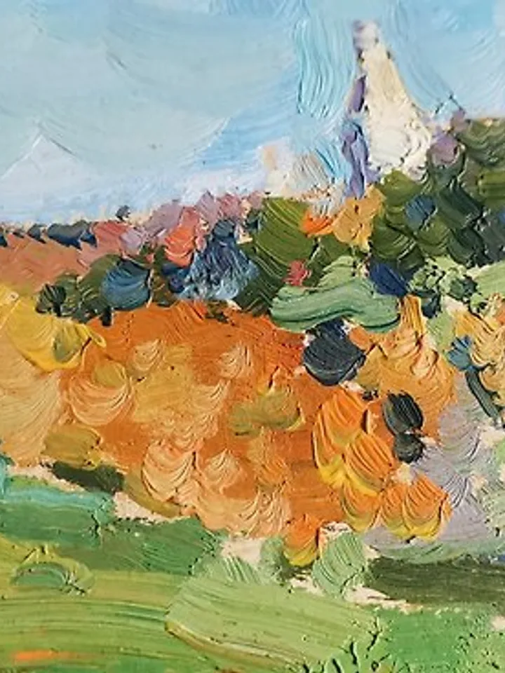 Fall Tree Painting Original Art Oil Painting 手工油畫 微型油画 微型绘画 油畫 掛畫