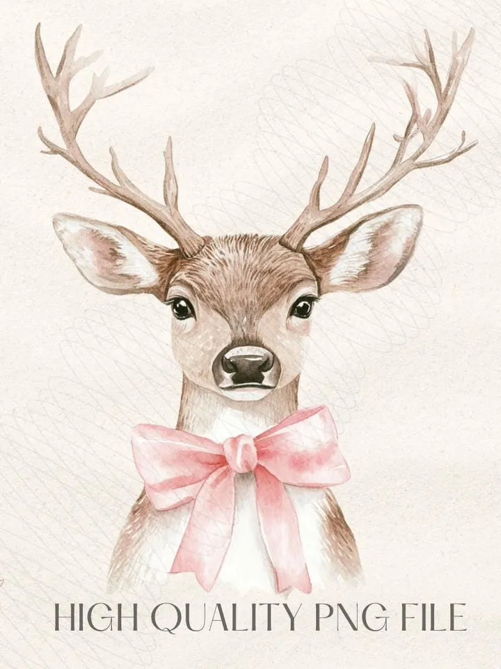 Coquette Reindeer,Christmas png,Christmas designs,Pink Christmas png,Christmas sublimation,Retro Holidays png,Holiday vibes png,Girly