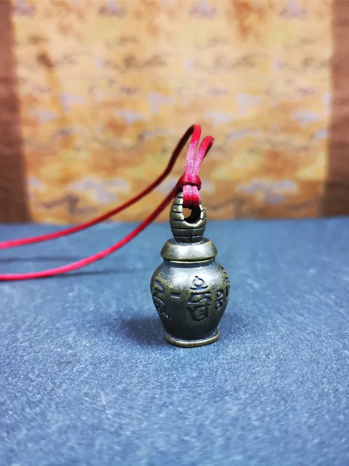 Gandhanra Handmade Tibetan Buddhist Amulet,Stupa,Pagoda,Buddhist Tower Pendant,Gau Shrine,Mani Rilbu Bottle,Consecration Zung