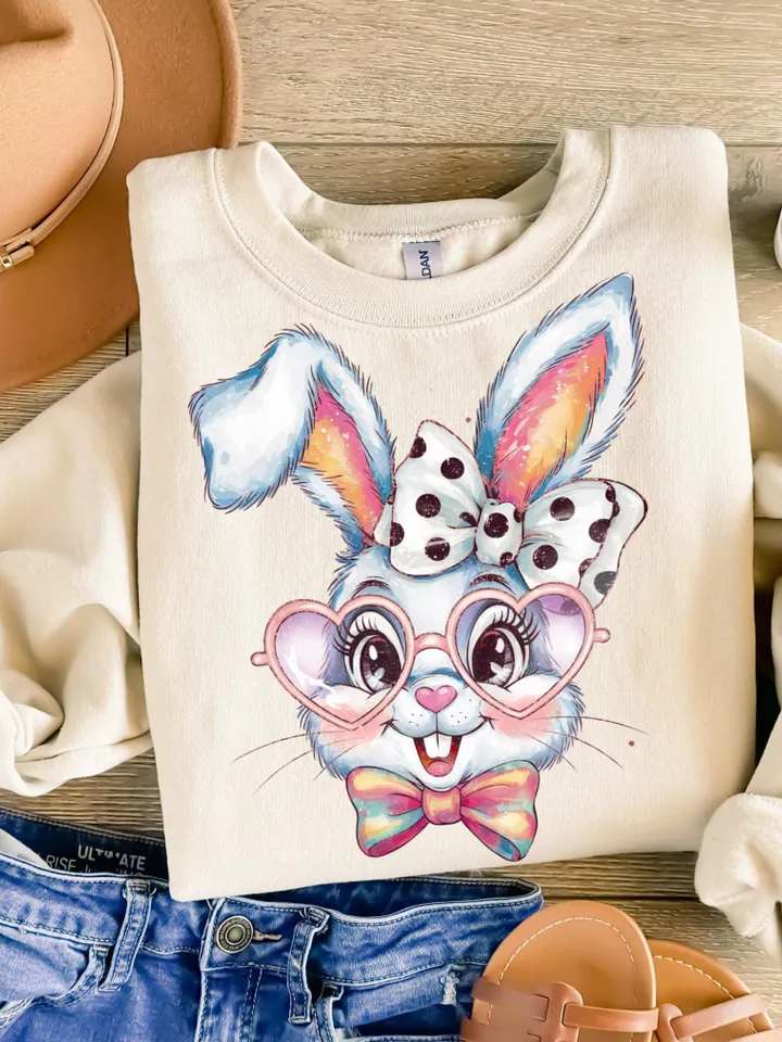 Glitter Easter Bunny Coquette PNG Happy Easter png PNG Coquette Bunny PNG Bow Easter Glitter Brushstroke Girls Kids Easter Sublimation