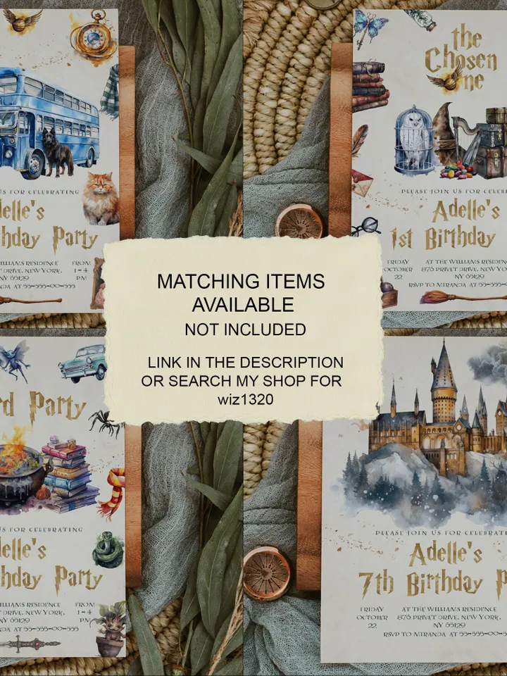Editable Chips Bag Label Birthday Party; Magic School 1st Birthday; Printable Chips Bag Potato Label; Magical Party Decoration; Wiz1320