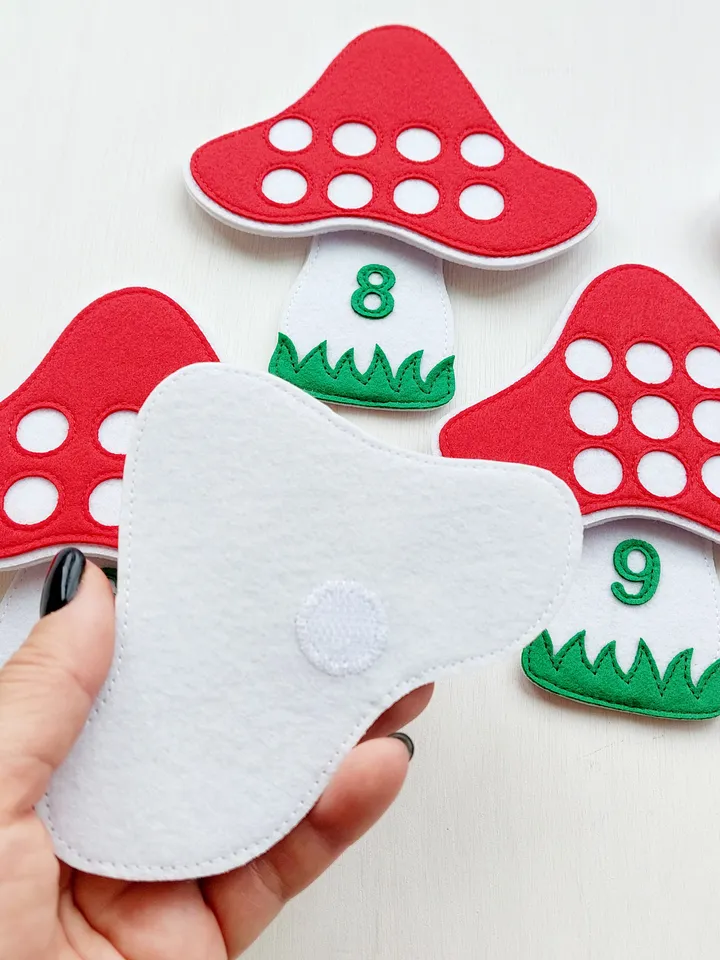 Felt Manual for Teaching Counting "FLY AGARIC COUNTING"