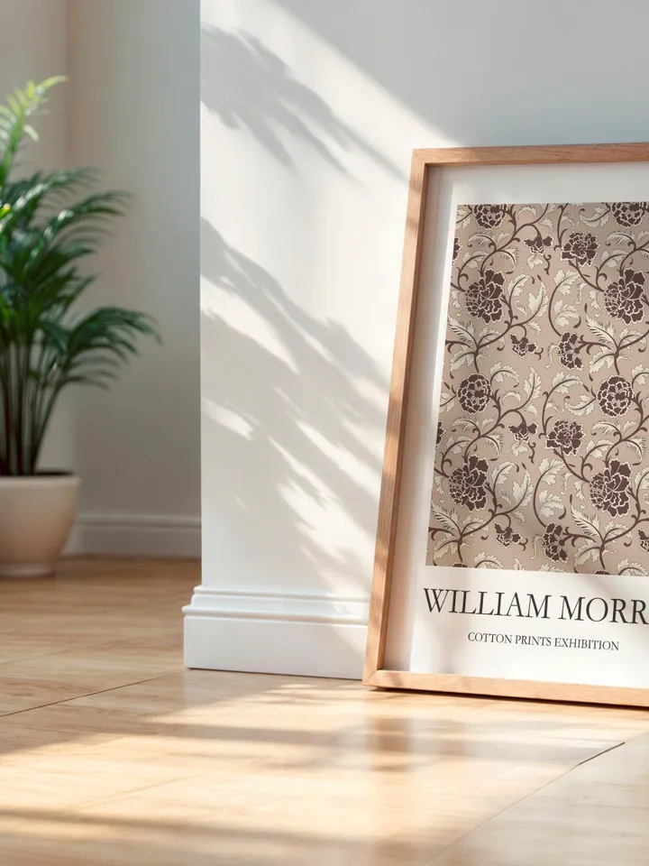 Vintage William Morris Poster Museum Style Wall Print Textile Pattern Digital Art Home Gallery Decor Classic Interior Design Piece Download