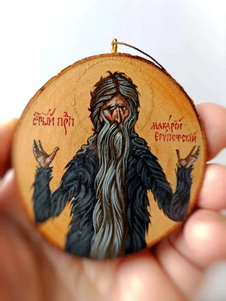 The Eastern-Orthodox Icon "Macarius of Egypt"