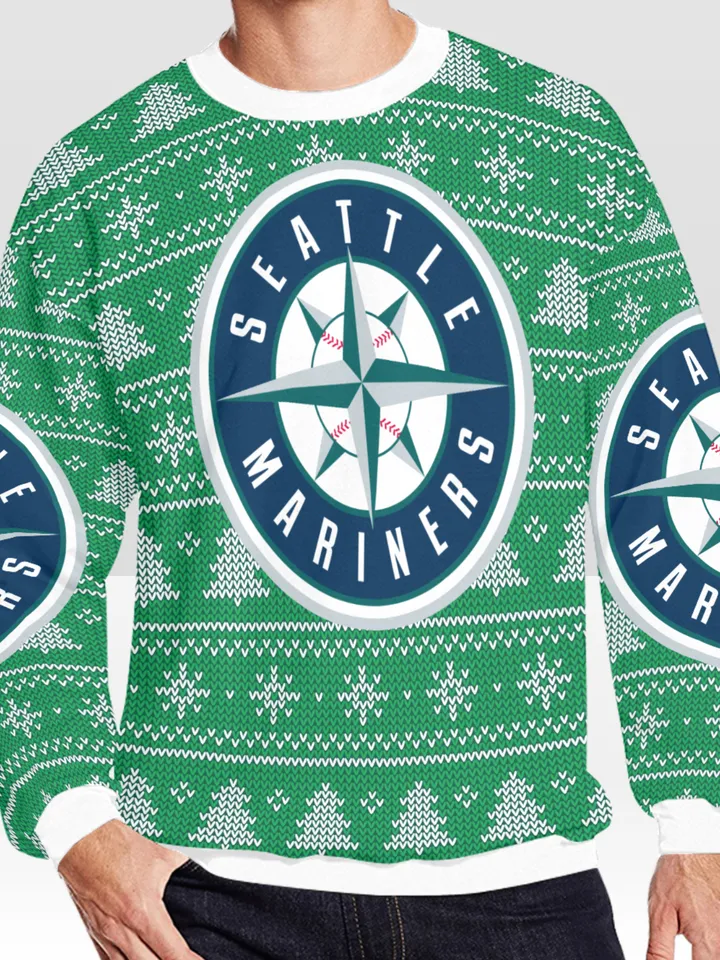 Seattle Mariners Ugly Christmas Sweater, Christmas Sweatshirt