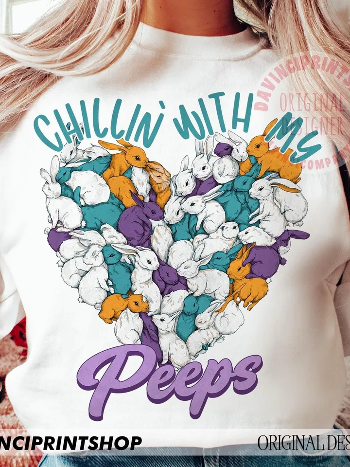Chillin With My Peps Easter Png, Bunny Easter png, Funny Easter png, Happy Easter png, Easter Bunnies png, Easter png, Sublimation design