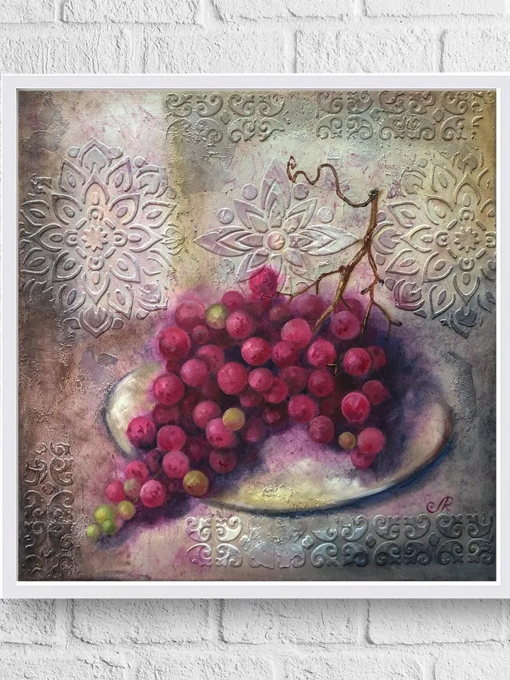 Grape Original Painting Oil Still life Fruits Artwork
