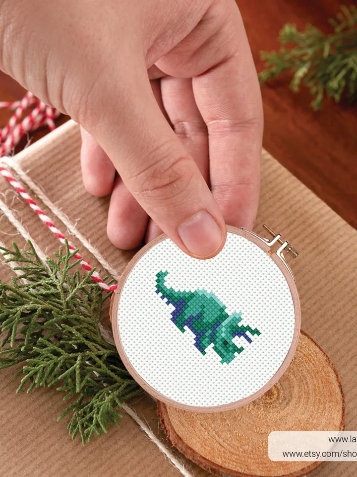 Bundle mini Dinosaurs 8 Cross stitch patterns, contemporary, Abstract, 3 inches, beginner, modern chart, gift DIY, embroidery, instant PDF