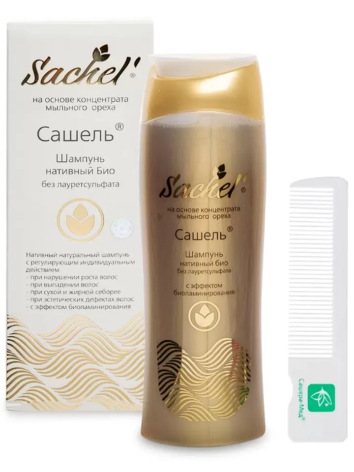 Sachera-Med Shampoo Based on soap nuts sachel 250 ml for hair growth, against hair loss