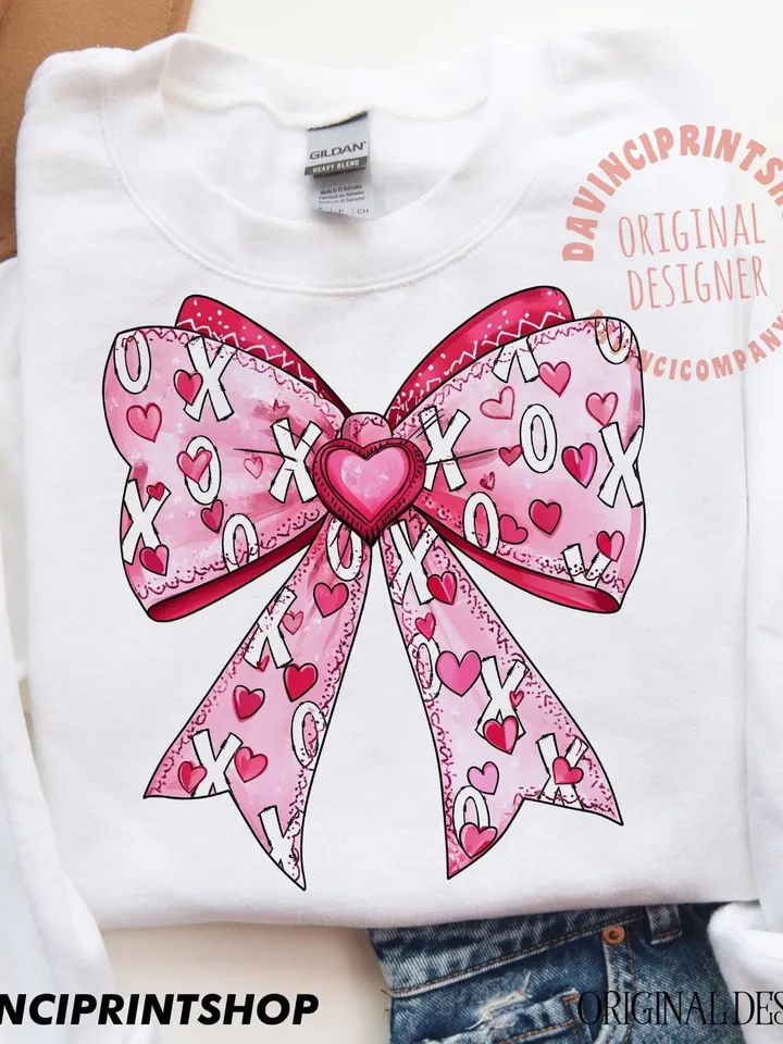 XOXO Valentine Coquette Bow, XOXO png, Valentines day png, Valentine coquette png, Heart png, Love png, Coquette bow png, Valentine bow png