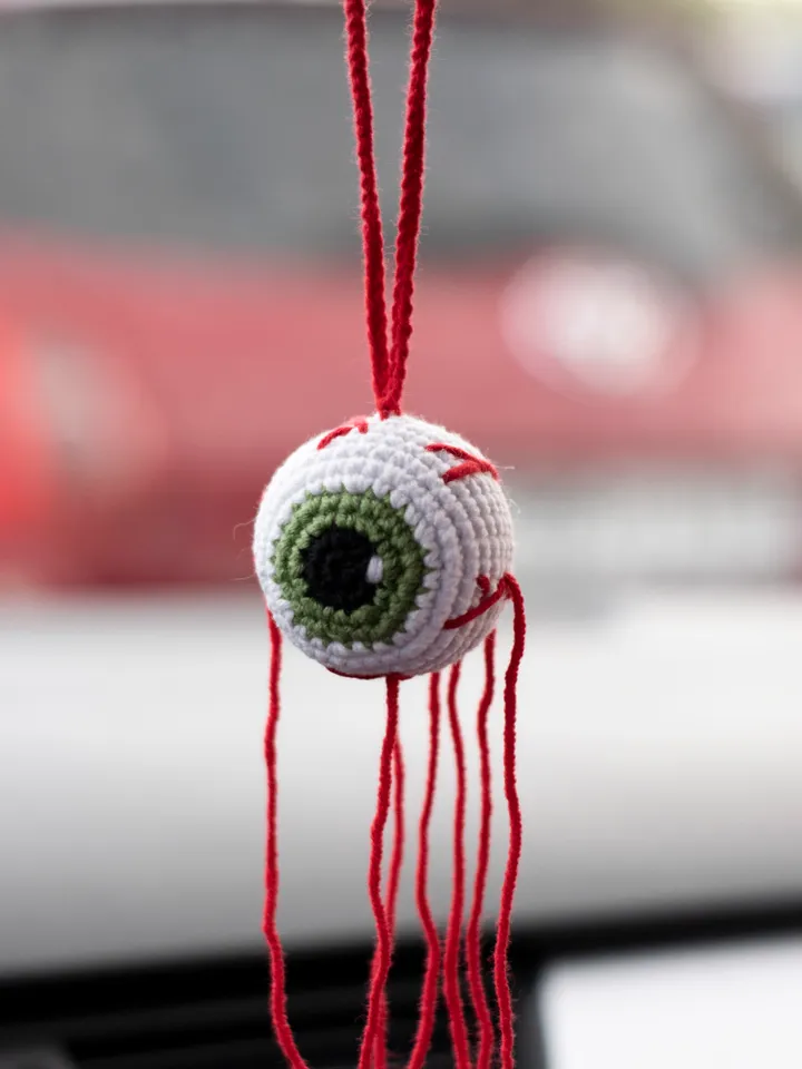 Eyeball car accessories, car hanging, rear view mirror charm, zombie eye, car pendant