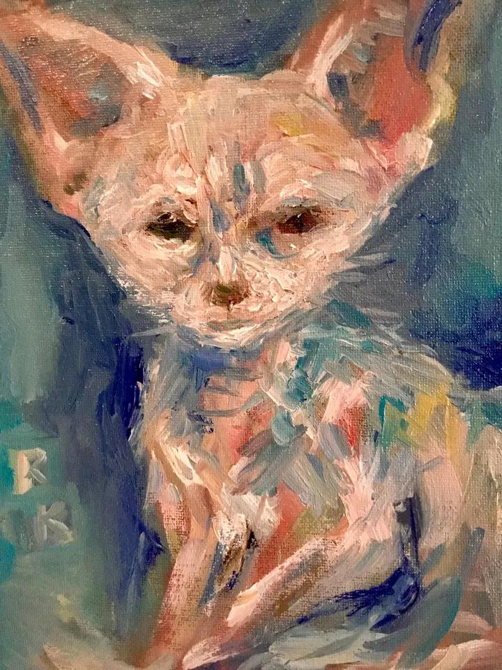 Fennec fox original oil painting on canvas,animals paintings,unstretched canvas,unique handmade gift for animal lovers,wall decor.