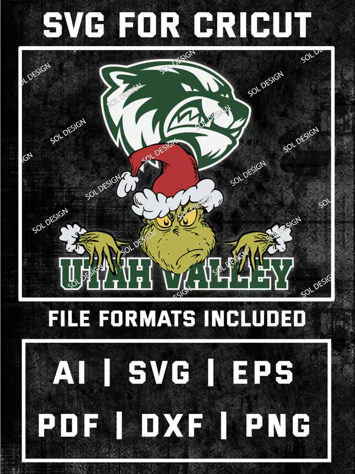 Grinch Utah Valley Wolverines SVG, NCAA SVG Design, NCAA Utah Valley Wolverines SVG, NCAA Wolverines Cricut, Christmas Svg, Grinch svg, Digital Download