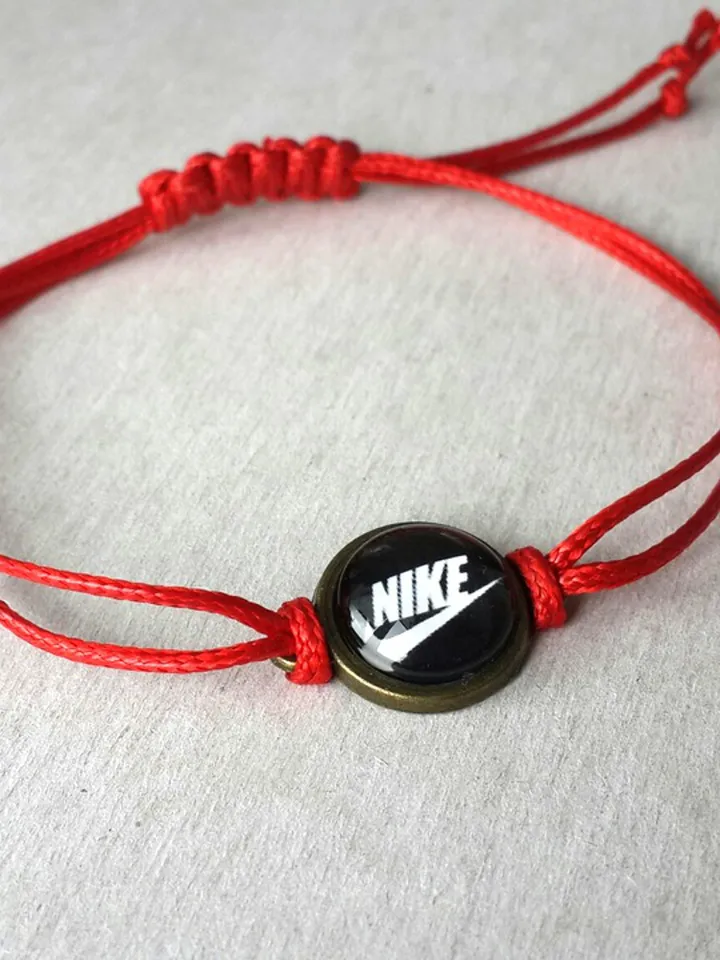 Swoosh Bracelet, Nike Bracelet, Wax Cord Bracelet, Nike Accessories