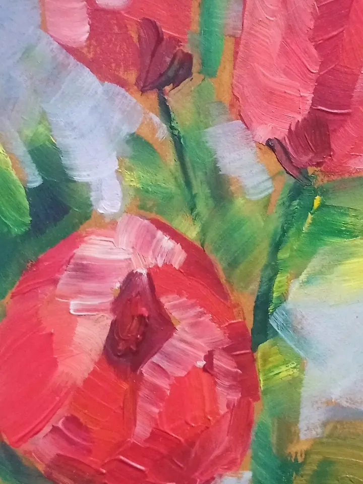 Tulip Original Painting Flowers Art Oil Painting tulips Original Art Floral Oil Canvas tulip Art Spring Art Flower Wall Art tulip Impasto