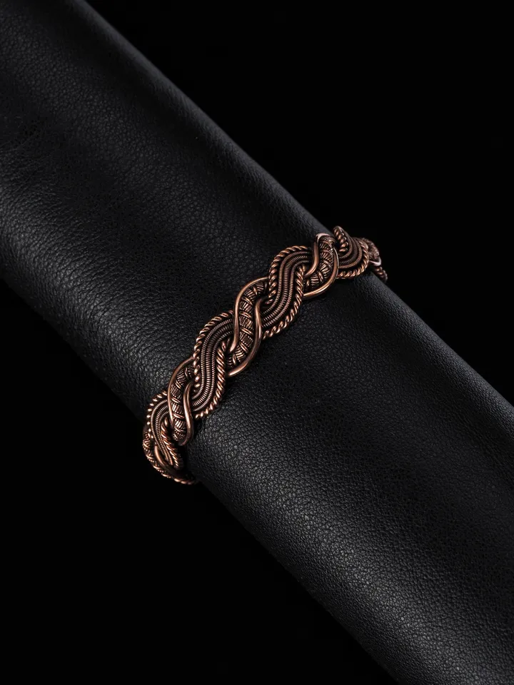 Wire wrapped copper bracelet for woman Antique style copper jewelry WireWrapArt