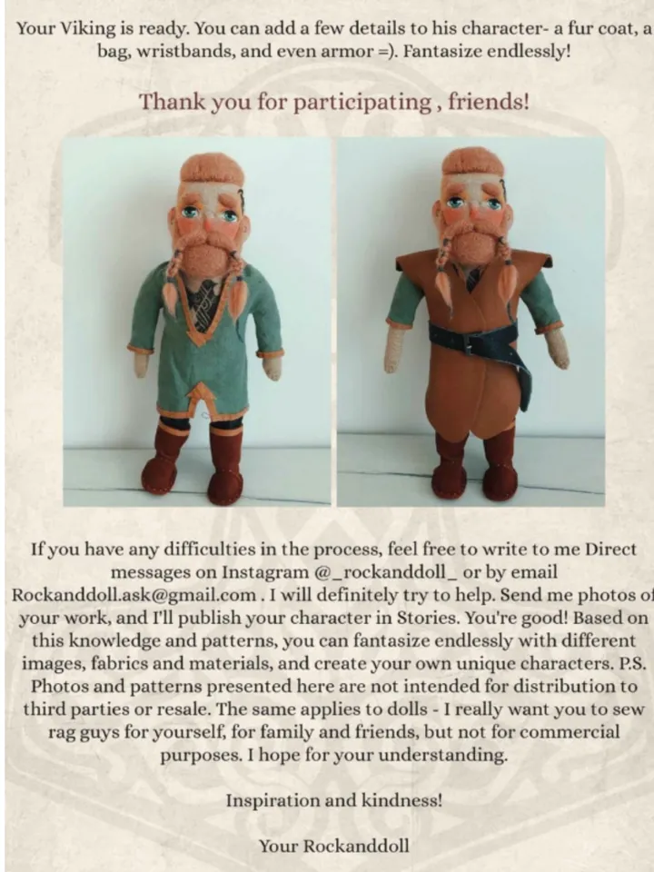 PDF tutorial how to make bearded Viking in English