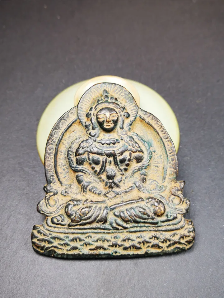 Gandhanra Handmade Tibetan Buddhist Statue,Amitayus Statue, Buddha Of Infinite Life,40 Years Old