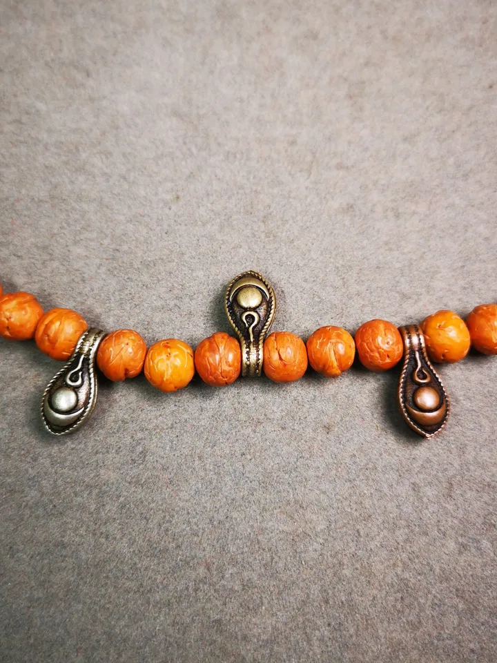 Gandhanra Handmade Buddhist Mala Counter Clip,Bum Counter Clip for Prayer Beads,Mani Jewel/Wish-Fulfilling Cintamani Shape,Mala Accessories