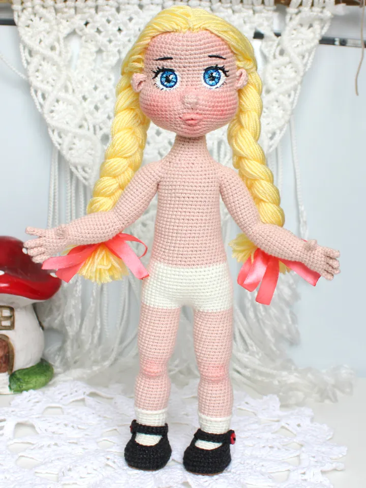 Little Red Riding Hood doll crochet pattern PDF in English Amigurumi doll Crochet tutorial