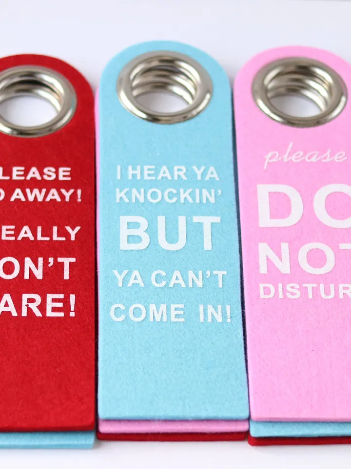 Door Hanger, Do Not Disturb Sign for Room Door, Felt Door Hanging Sign Personalized