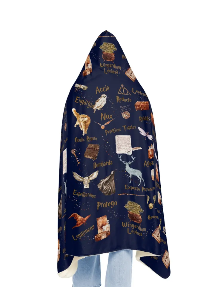 Wizarding World Snuggle Blanket ; Magic School Snuggle Blanket Owl Key Magic World Custom Wizard Snuggle Blanket Gift Baby Magic WBB12