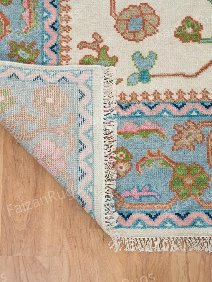 8x10 Antique Modern Oushak Rug Handmade 100% Wool Rug Pastel Area Rug Pastel Oushak Rugs for Living Bedroom Dining Office 8x10 9x12 10x14
