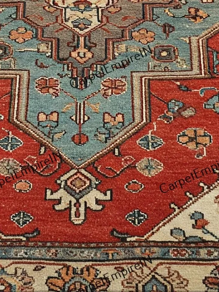 Exquisite Green Modern Oushak Hand Knotted Rug 4x6, 5x8, 6x9, 8x10, 9x12, 10x14 ft Handmade Rugs for Living Room - Antique Contemporary rug.