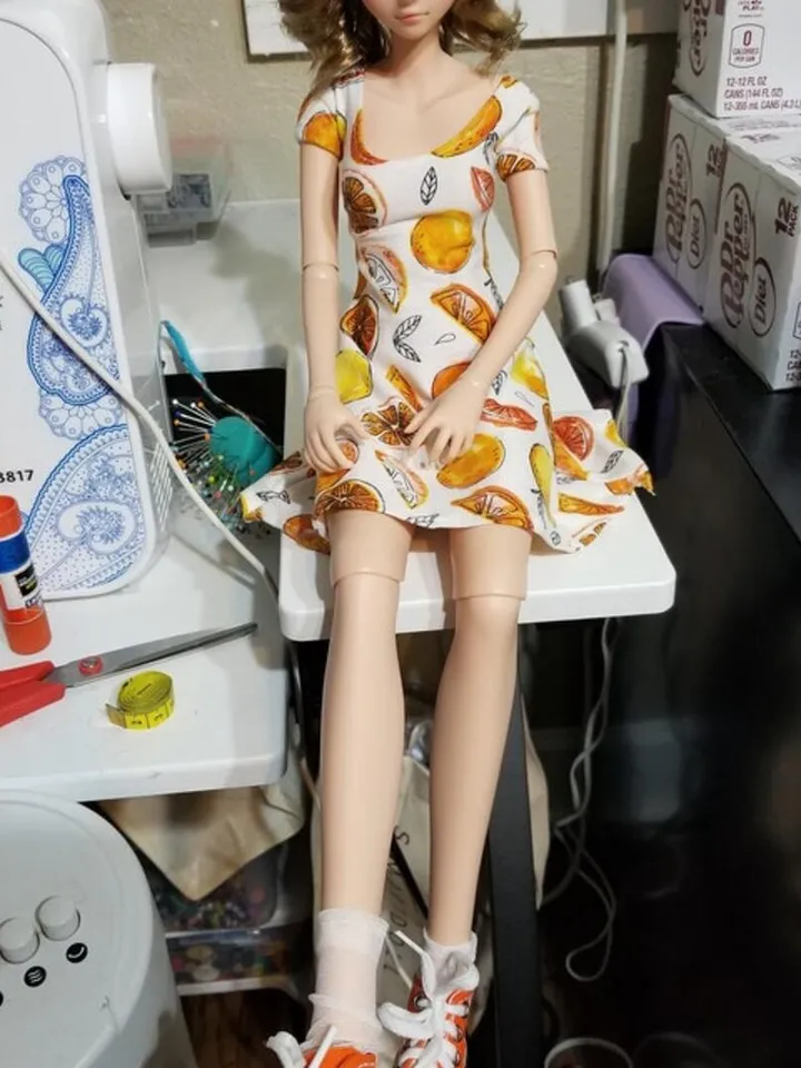 Textile sneakers for 1/3 1/4 SD BJD Doll - 7.5cm sole length - Or any other doll – Christmas gift idea