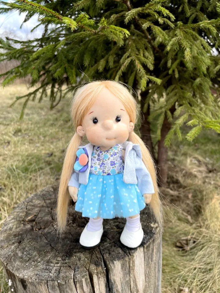 Handmade Textile Doll Art Doll Waldorf Doll Inspiration Birthday Gift for Girl