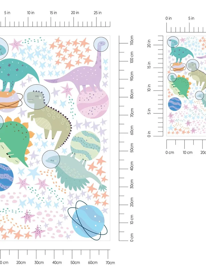 Space Dinosaurs Wall Decal Astronaut Kids Stickers ek18