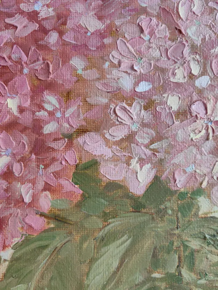 Hydrangea Original Oil Painting Flowers Artwork