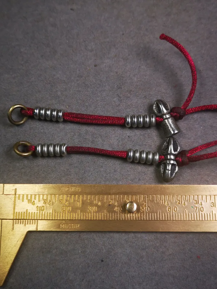 Gandhanra Handmade Tibetan Buddhist Mala Counters,Prayer Bead Counters,with Dorje and Vajra,Made of White Copper