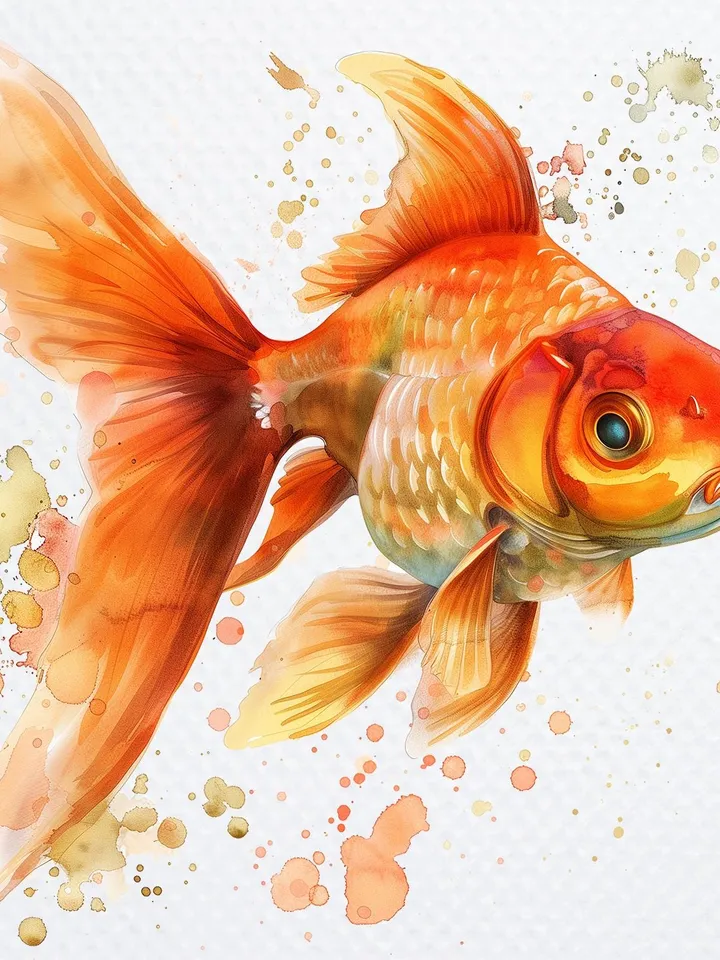 12 Goldfish PNG Clipart Bundle, Golden fish Clipart, Printable Watercolor Sublimation clipart, Digital download, Paper craft, junk journals
