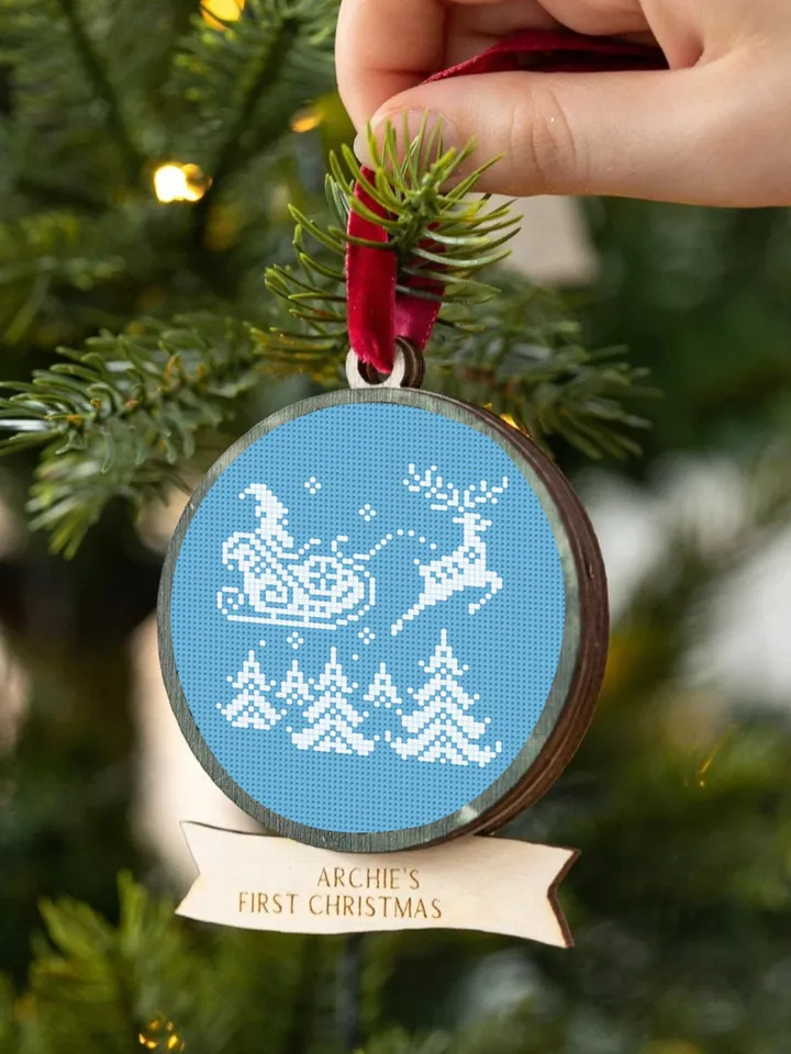 Christmas Bundle Snowflake, Santa Claus, Christmas deer cross stitch pattern, decor, counted, chart, gift DIY, embroidery, instant PDF