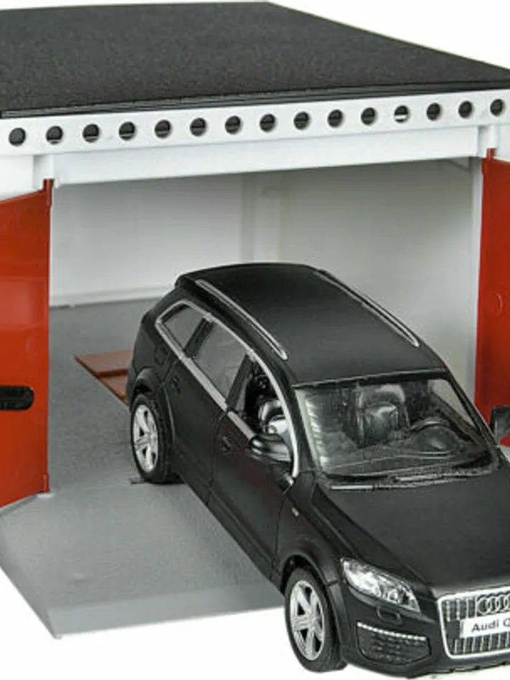 Toy Garage Parking Building, Open Door for Car Scale