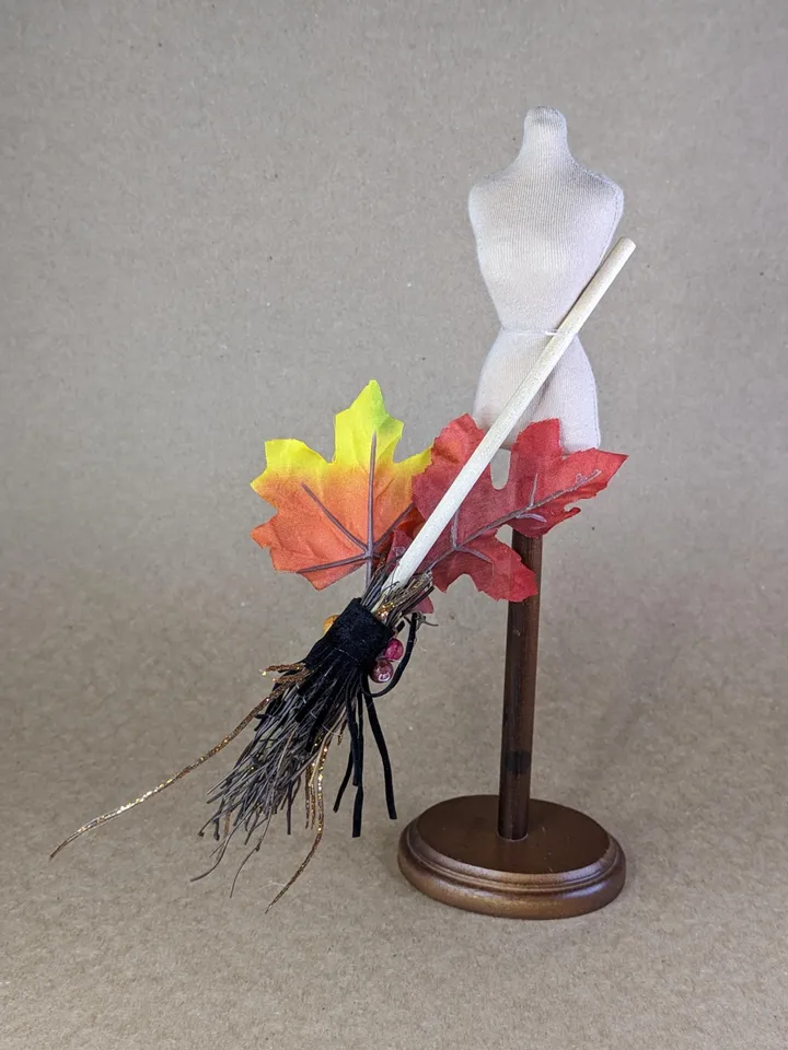 Premium Halloween witch broom for 1/6 scale dolls