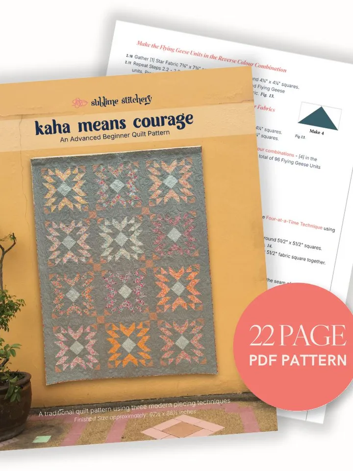 Kaha means Courage Quilt Pattern