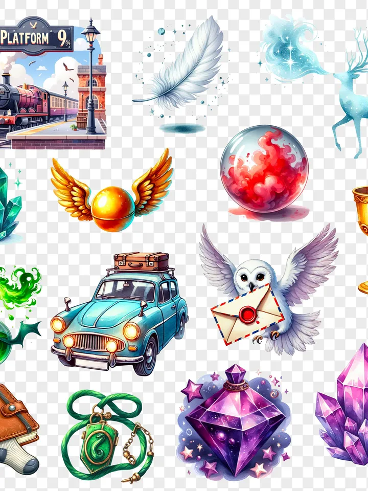 Wizard clipart, wizarding school clipart, magic clipart, magic school clipart, magic clip art, magic stickers, wizard stickers